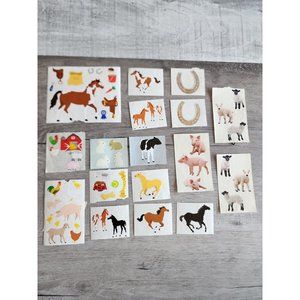 Scrapbook Stickers Farm Animals Horses Goats Pigs Cows Sheep LOT Grossman's #48